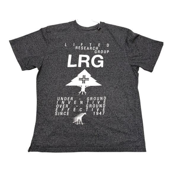 LRG Men's Charcoal Gray Graphic Tee - Picture 1 of 7